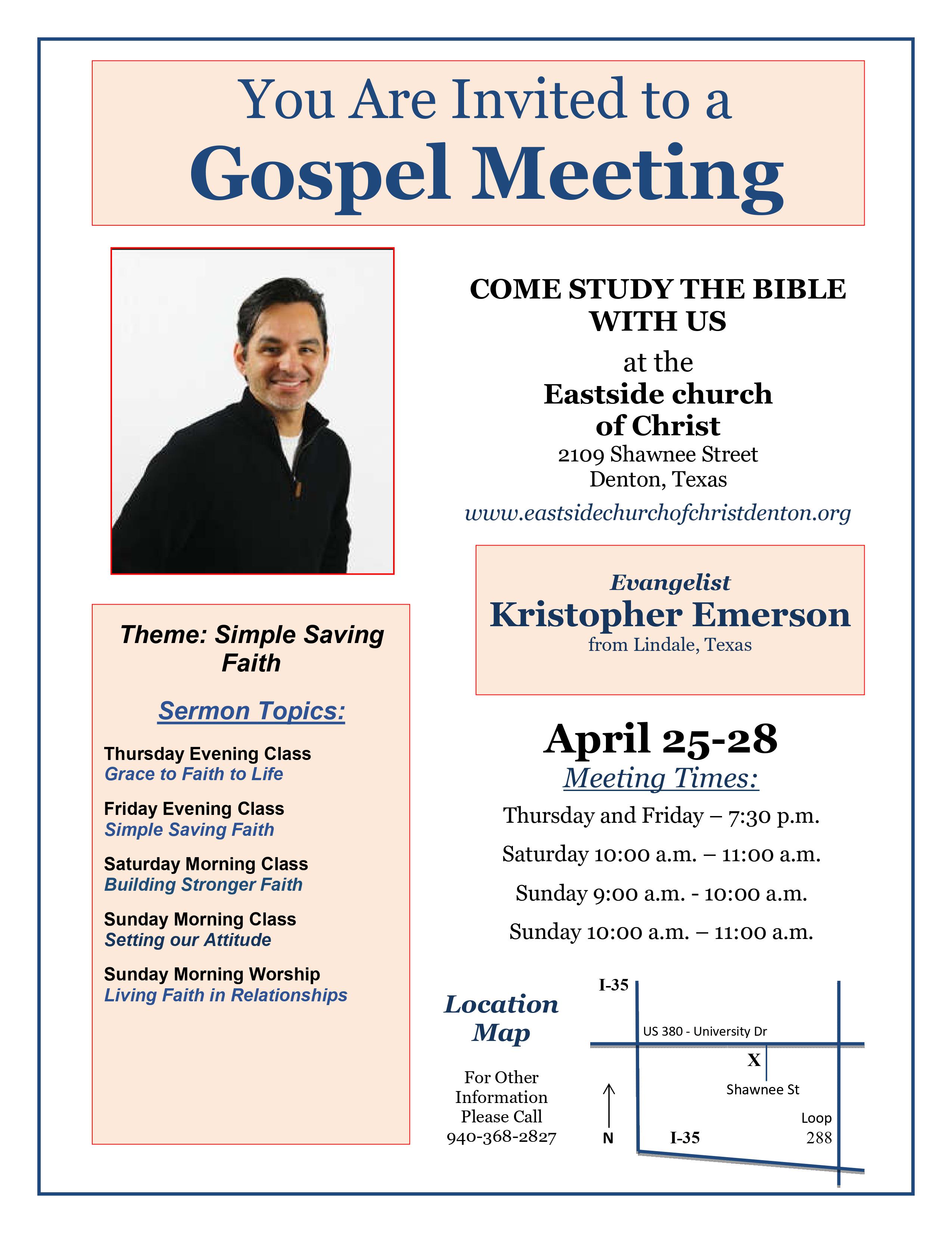 Gospel Meeting Flyer